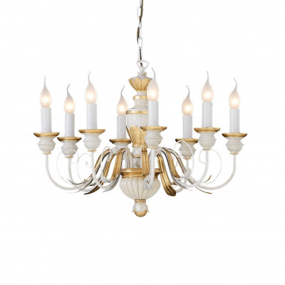 Ideal Lux - Chandelier - FIRENZE SP8 - Pendelleuchte - Antikweiß - LS-IL-012872