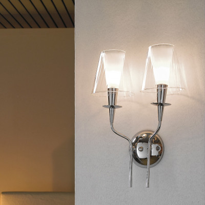 Metal Lux - New Classic - Opera AP 2L - Klassische Doppelwandleuchte - Kristall - LS-ML-180-102-42