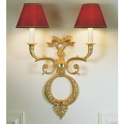 More Brands - Laudarte - Eridanus AP 2L - Wandleuchte im Empire-Stil mit zwei Armen - Bronze - LS-LA-eradius