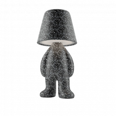 Qeeboo - Brothers - Bigger Brother Lamp Mix TL LED - Farbige Tischlampe - Schwarz - LS-QB-43103TM-BL-M-W - Warmweiss - 3000 K - Diffused