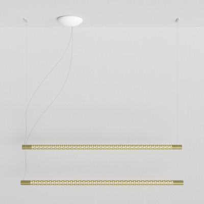 Rotaliana - Squiggle - Squiggle H10 - Pendelleuchte zwei Lichter - Goldfarben - LS-RO-1SQH010004ZL0 - Superwarm - 2700 K - Diffused