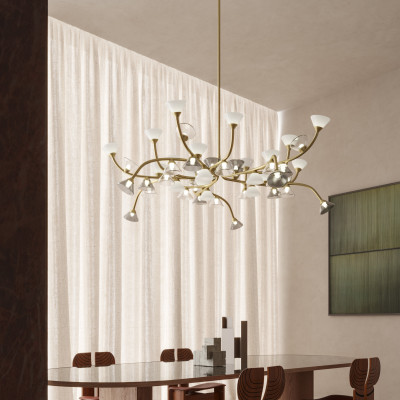 Tooy - Linfa - Linfa SP LED 50L - Großer Design Kronleuchter - Gold - LS-TO-E565.15C24SWC - Superwarm - 2700 K