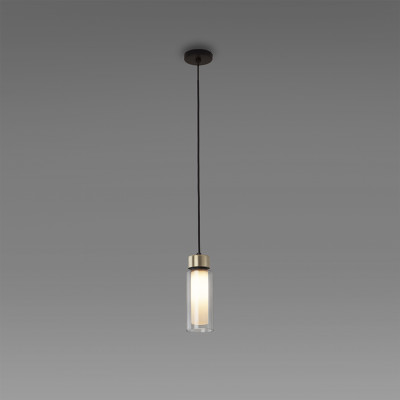 Tooy - Osman & Quadrante - Osman SP 1L - Pendelleuchte mit Glasdiffusor - Kristall/Messingfarben - LS-TO-560.21.C2-C41