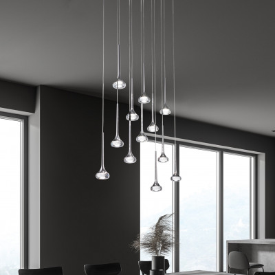 Axolight - Fairy&Fedora - Fairy 12 SP LED - Modern chandelier - Chrome - LS-AX-SPFAIR12CSCRLED - Super warm - 2700 K - Diffused