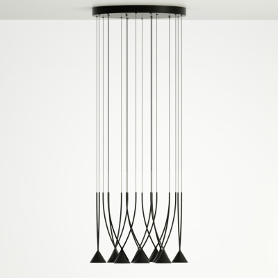 Axolight - Jewel - Jewel 10 SP LED - Modern chandelier - Black - LS-AX-SPJEWD10NENELED - Warm white - 3000 K - Diffused