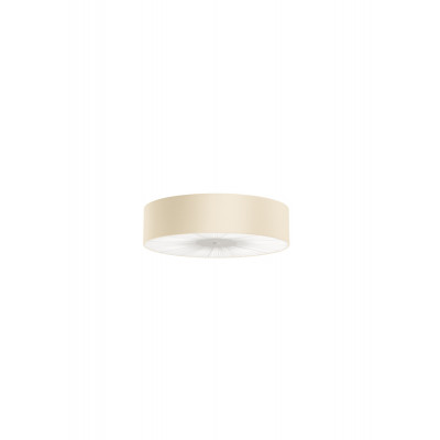 Axolight - Skin&Velvet - Skin 160 PL - Ceiling lamp with lampshade in faux leather - Ivory/White - LS-AX-PLSKI160E27BABC
