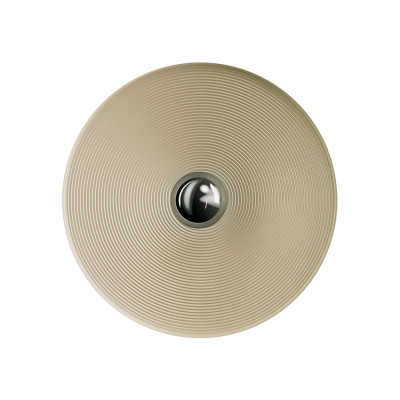 Diesel Living with Lodes - Vinyl - Vinyl AP PL L - Large round design wall and ceiling lamp - Black / silver - LS-ST-50842-4100