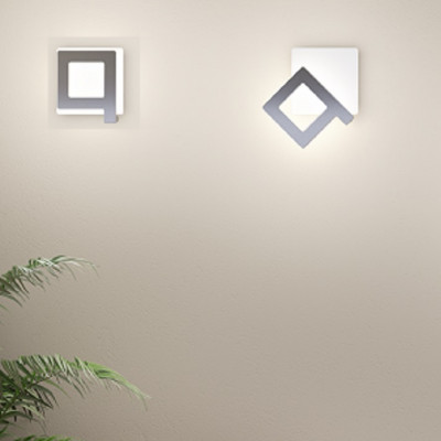 Elesi Luce - Riflessi - Like Q AP S LED - Square wall light - Aluminum / White - LS-EL-04601ASDHXXBB - Super warm - 2700 K - Diffused