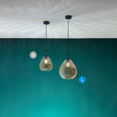 Fabas Luce - Classic Vintage - Gisella SP L - Bloe glass chandelier - Amber - LS-FL-3518-45-125