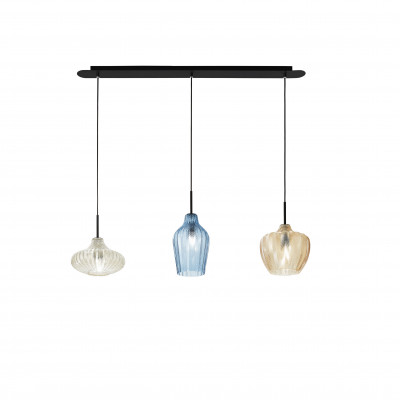Fabas Luce - La Mia Luce - Olbia SP 3L Linear - Linear chandelier 3 light - Multicolor - LS-FL-3725-48-363