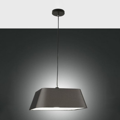 Fabas Luce - Material - Allegra SP M - Textile chandelier - Black - LS-FL-3561-45-101