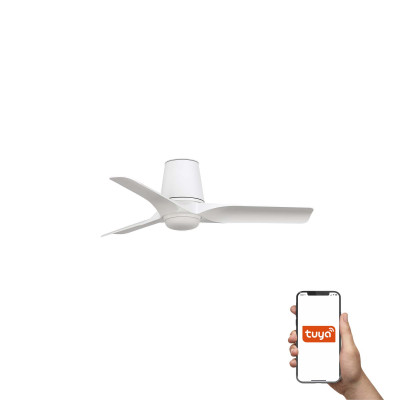 Faro - Indoor - Ceiling fans - Hey Tub S VE LED - Ceiling fan with light - Matt white - LS-FR-33826WT-1TW - Dynamic White - Diffused