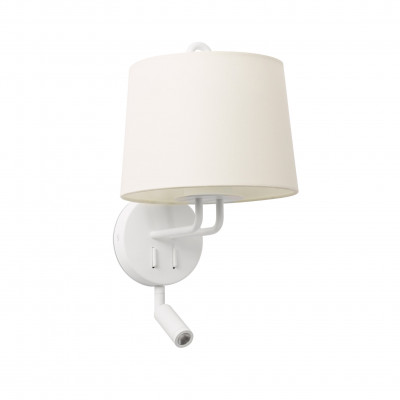 Faro - Indoor - Hotelerie - Montreal Reader AP - Applique with reading lamp - White / matt white - LS-FR-24032-01