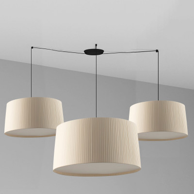 Faro - Indoor - Hotelerie - Samba 700 3L SP - Chandelier three diffusor - Matt black / beige - LS-FR-64332-154