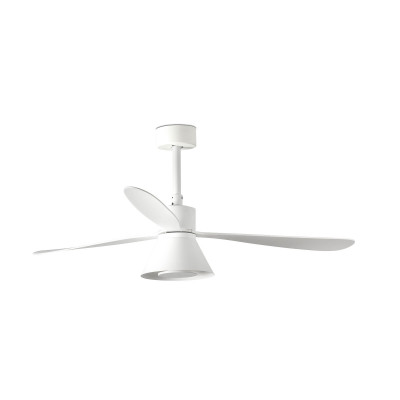 Faro - Indoor - Ceiling fans - Amelia Cone LED VE - Fan with light - Matt White - Dynamic White