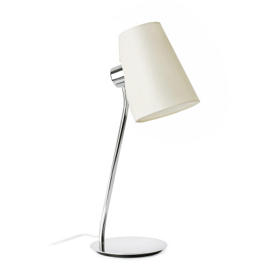 Faro - Indoor - Hotelerie - Lupe TL - Table lamp with fabric lampshade - Chrome - LS-FR-29997