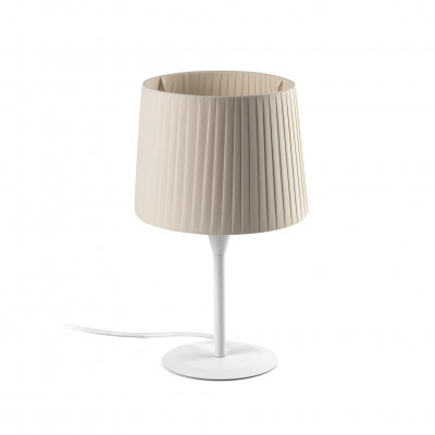 Faro - Indoor - Hotelerie - Samba TL M - Table lamp with tectile lampshade - White/Cloth - LS-FR-64310-38