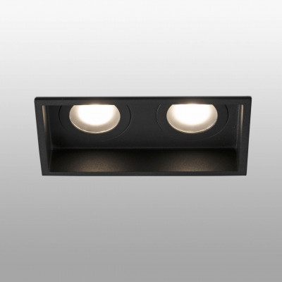 Faro - Indoor - Incasso - Hyde Square-2-2x FA-RE - Recessed spotlight - Black - LS-FR-40125