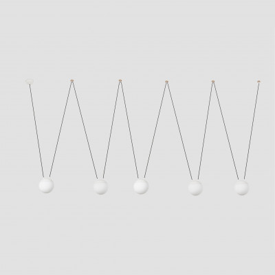 Faro - Indoor - Modern lights - Mine Space SP 5L - Modern suspension 5 lights - Matt White - ls-fr-28209-5L