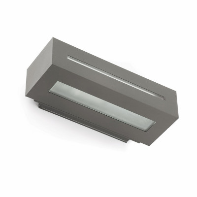 Faro - Outdoor - Steps - West-1 AP - Wall lamp double emission for balcony in aluminium - Grey - LS-FR-70888