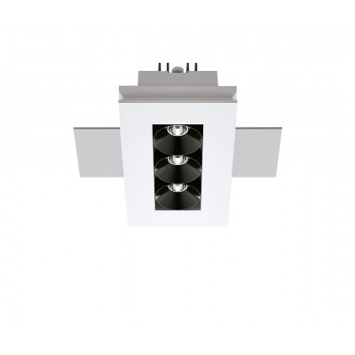 i-LèD Maestro - Cell - Gypsum Cell-3 powerLEDs 6 W 630 mA - Downlight with three spotlights with plaster frame