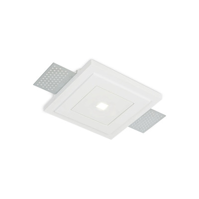 Ideal Lux - Downlights - Zephyr FA D14 - Ceiling recessed spotlight in plaster - Matt white - LS-IL-331225 - Warm white - 3000 K - 56°