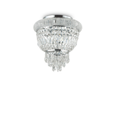 Ideal Lux - Diamonds - Dubai PL3 - Classic ceiling light in crystal - Chrome - LS-IL-207162