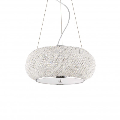 Ideal Lux - Diamonds - Pasha' SP6 - Pendant lamp with crystal beads - Chrome - LS-IL-082158