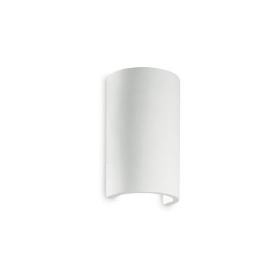 Ideal Lux - Minimal - Flash Gesso AP1 Round - Plaster wall light - White - LS-IL-214696