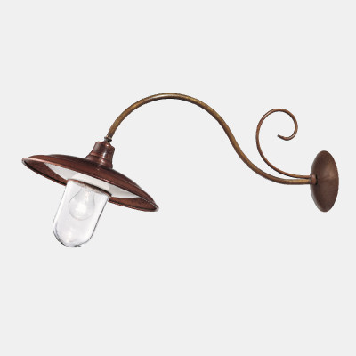 Il fanale - Barchessa  - Barchessa AP vetro L - Big outdoor wall light - Crystal/Copper - LS-IF-220-26-ORT