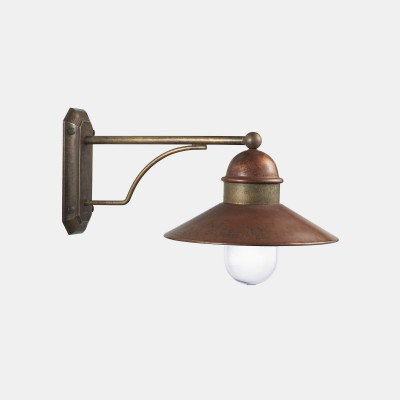 Il fanale - Borgo - Borgo AP 1L - Wall light for balcony or arcade - Amber/Copper - LS-IF-244-25-ORB