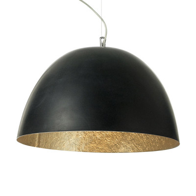 In-es.artdesign - H2O - H2O Lavagna SP - Dome shaped designer chandelier - Black/Gold - LS-IN-ES050L-O