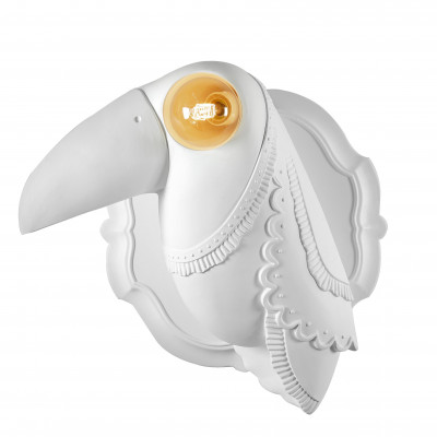 Karman - Zoo - Cubano AP - Wall lamp with ceramic body - Matt White - LS-KR-AP1421BINT