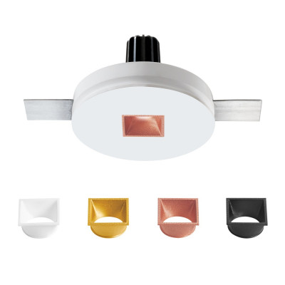 Linea Light - Gypsum Coloring - Gypsum Coloring Q1 12W 198-264V - Squared recessed spotlight for ceiling - White
