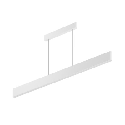 Linea Light - Home - Satori SP 36W - Biemission linear pendant lamp - White RAL 9003 embossed - Diffused