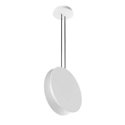 Linea Light - Home - Yo-Yo SP - Circular suspension LED - White RAL 9003 embossed - Diffused