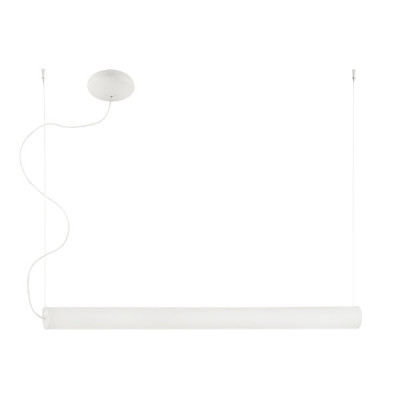 Linea Light - TU-O + TU-V - TU-O SP LED M - Suspension lamp with tubular lampshade M - White - LS-LL-8846 - Warm white - 3000 K - Diffused