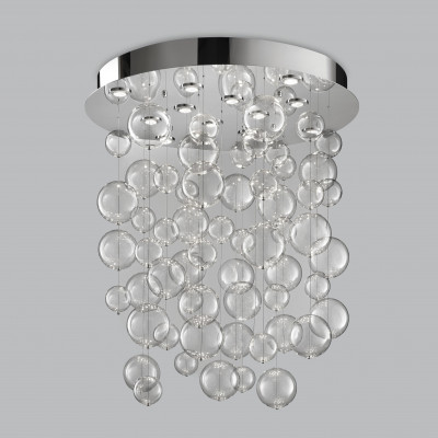 Metal Lux - Atom - Bolero PL 12L 110 Round - Chandelier with 12 light - Transparent / chrome - LS-ML-251-090-01