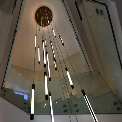 Metal Lux - Industrial Design - Index PL 20L Led - Big modern chandelier - Black - LS-ML-278-520-03 - Warm white - 3000 K - Diffused