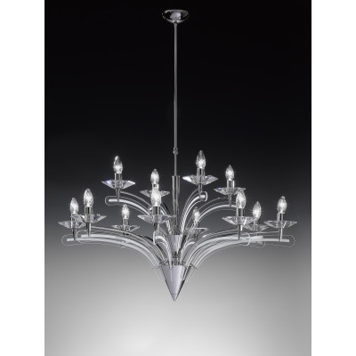 Metal Lux - New Classic - Icaro SP 12L - Classic chandelier with twelve lights - Chrome - LS-ML-197-112