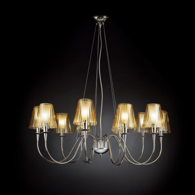 Metal Lux - New Classic - Opera SP 10L - Classic chandelier ten arms - Amber - LS-ML-180-110-50