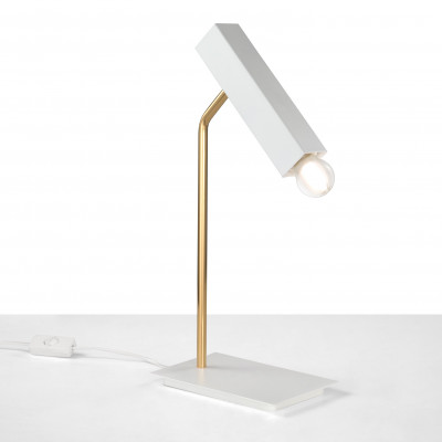 Metal Lux - Vintage - Raster TL - Table lamp vintage - Gold/White - LS-ML-265-121-02