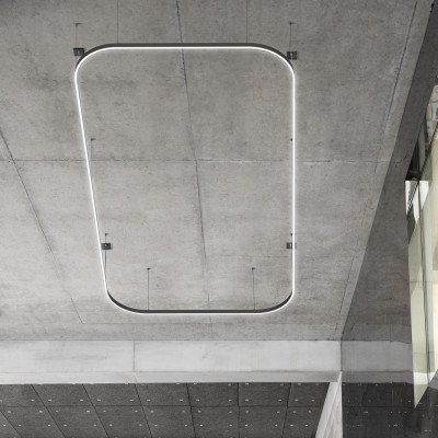 Nemo - Nemo Studio - Zirkol Square 4x2 Bi SP - Rectangular suspension double emission - Black - Diffused