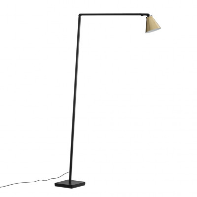 Nemo - Stelo - Untitled Reading Cone PT LED - Floor light minimal - Gold/Black - LS-NL-UNT-LNN-25 - Super warm - 2700 K - Diffused