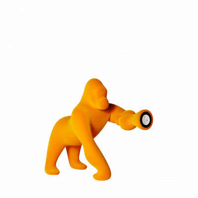 Qeeboo - Animals  - Kong XS Velvet TL PT - Design table or floor lamp - Yellow - LS-QB-10003DG-FL