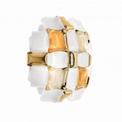 Slamp - Ginetta - Mida AP - Colored wall light - Artistic glass/amber - LS-SL-MIDWS00YLW00000000EU