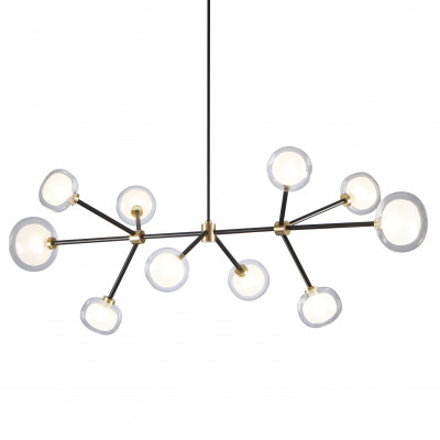Tooy - Ball - Nabila SP 10L - Design suspension 10 lights - Crystal/Brass - LS-TO-552.10.C2-C41