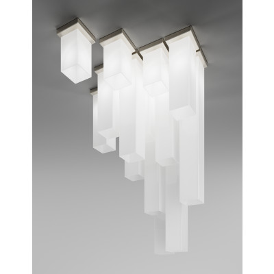 Vistosi - Tubes - Tubes PL 15 - Ceiling lamp with a geometric design - Glossy white - LS-VI-PLTUBES15BCNI