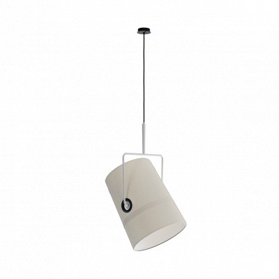 Diesel Living with Lodes - Vinyl - Fork Large SP - Suspension avec abat-jour en tissu - Ivoire / Ivoire - LS-ST-50520-5400