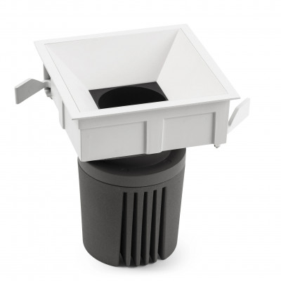 Faro - Indoor - Faro Architectural - Deep L Square FA LED Spread - Spot encastrable orientable carré - Aucun